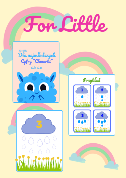 Zeszyt dla najmłodszych: cyfry „Chmurki” od 1 do 10