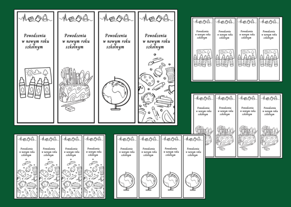 POWRÓT DO SZKOŁY – szkoła – zakładki do książek – zakładka – wersja 3