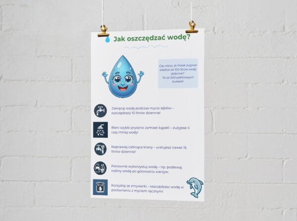 Infografiki. Jak oszczędzać wodę? Jakie odpady podlegają recyklingowi? Co można zrobić dla Ziemi?