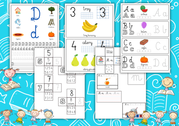 Wklejki - alfabet, liczby.