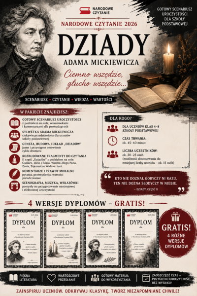 NARODOWE CZYTANIE 2026 – „DZIADY” A. MICKIEWICZA