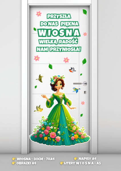 PANI WIOSNA - DEKORACJA NA DRZWI