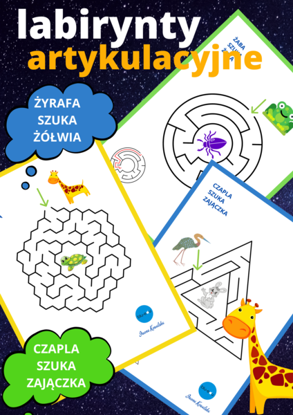 Ćwiczenia logopedyczne - labirynty artykulacyjne