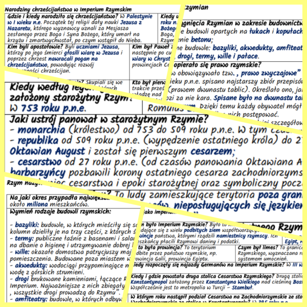 Cywilizacja starożytnego Rzymu. NOTATKI