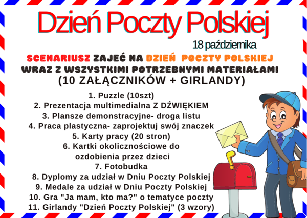Dzień Poczty Polskiej (Scenariusz zajęć + materiały)