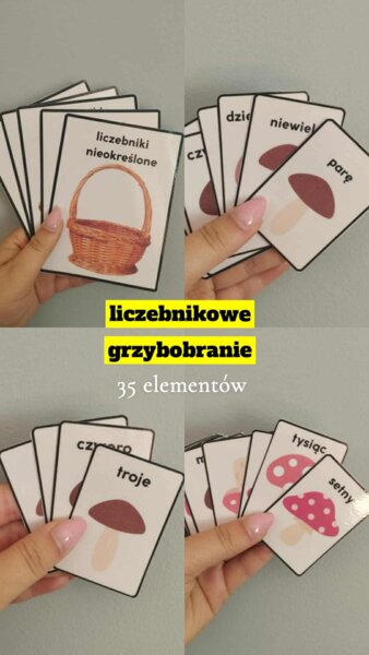 "Liczebnikowe grzybobranie" - 35 elementów
