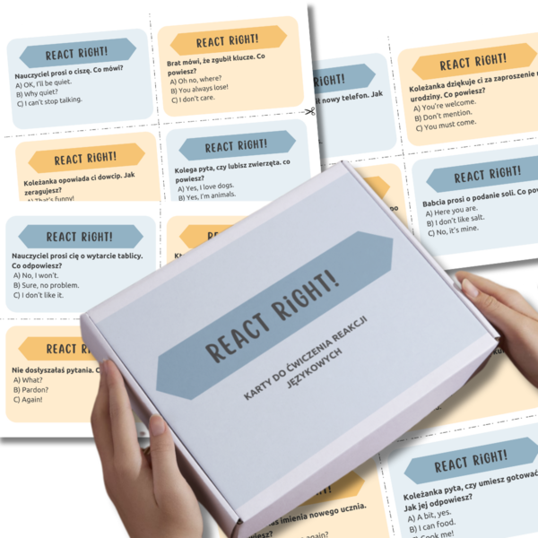 React Right - karty do ćwiczenia reakcji językowych