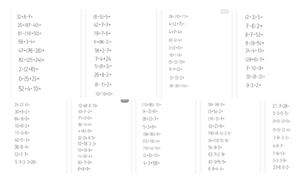 Kolejność wykonywania działań dodawanie odejmowanie, mnożenie, dzielenie, nawiasy