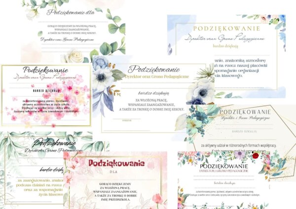 Podziękowania dla rodziców