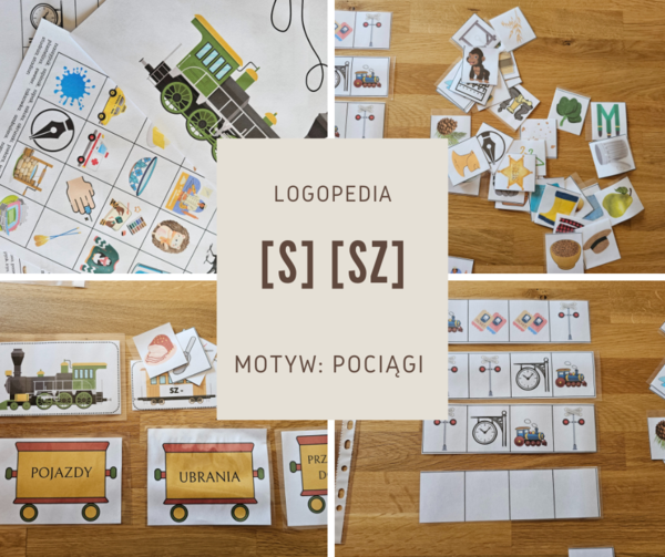 PAKIET LOGOPEDYCZNY - [s] i [sz] POCIĄGI