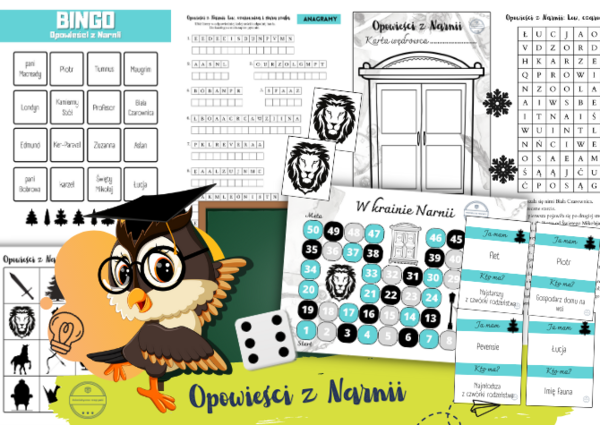 Opowieści z Narnii. Pakiet materiałów do lektury. Gra. Bingo. Stacje zadaniowe. Ja mam, kto ma?