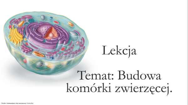 Klasa 5 - Budowa komórki zwierzęcej - prezentacja