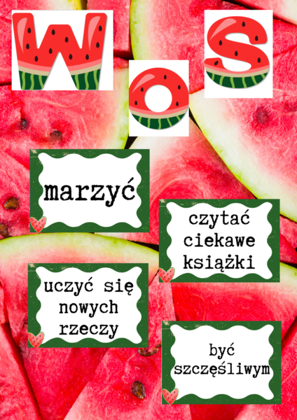 W tym roku możesz - gazetka polonistyczna, 24 plansze, girlanda + karty, początek roku szkolnego