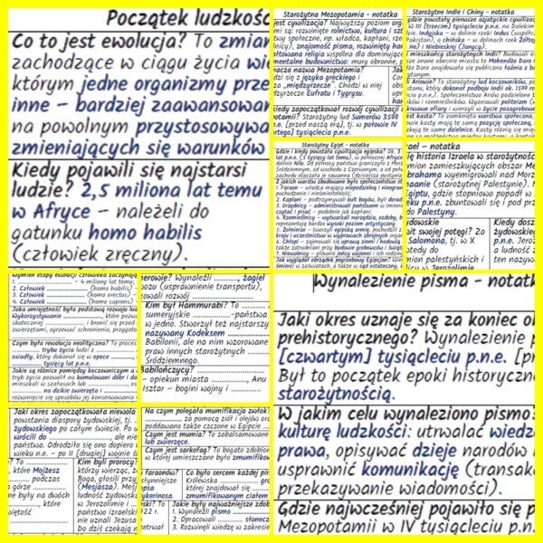 Pierwsi ludzie i najstarsze cywilizacje – komplet notatek i kart pracy