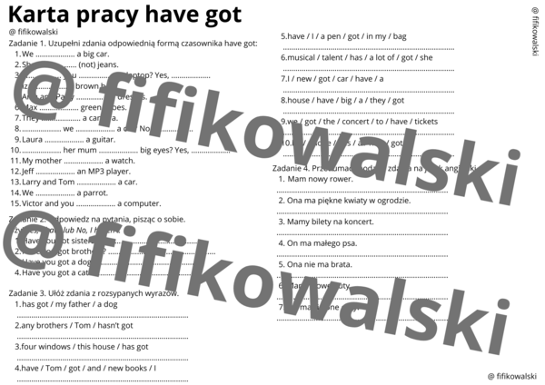 Karta pracy have got