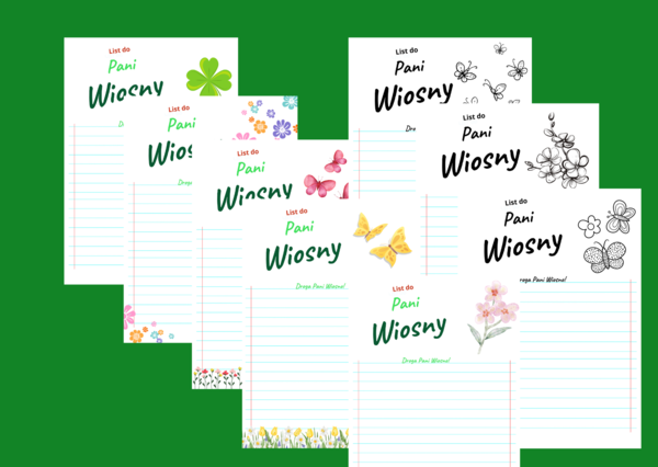 LIST DO PANI WIOSNY- wiosna – ćwiczenia redakcyjne