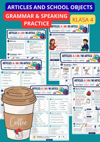 ARTICLES & SCHOOL OBJECTS- Klasa 4 - BRAINY 4- Ćwiczenia
