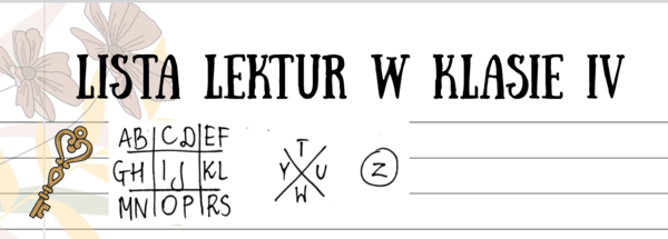 Zakodowana lista lektur dla klasy IV