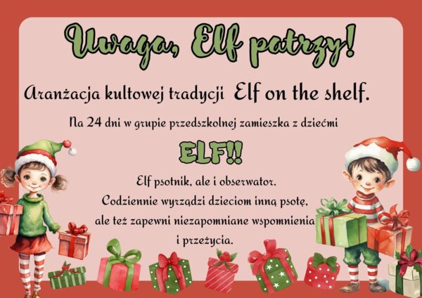 HIT - PROJEKTUWAGA!ELF PATRZY! - PONAD 1000 ZAMÓWIONYCH PAKIETÓW!