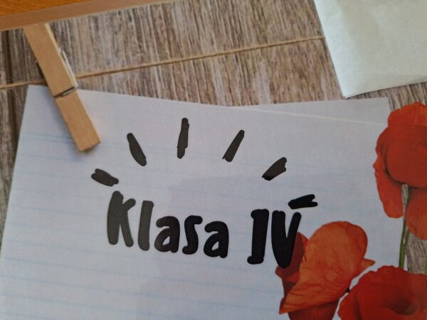 Klasa 4 - witacz, tabliczka na drzwi, dekoracja