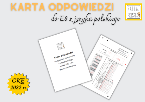 Karta odpowiedzi do egzaminu ósmoklasisty z języka polskiego w 2022 r.