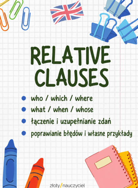 Relative Clauses Karta Pracy Brainy 7 unit 1