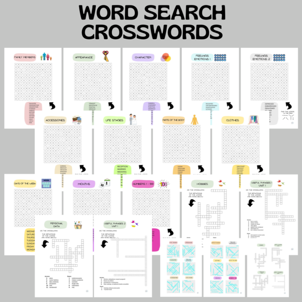 WORD SEARCH AND CROSSWORDS 1
