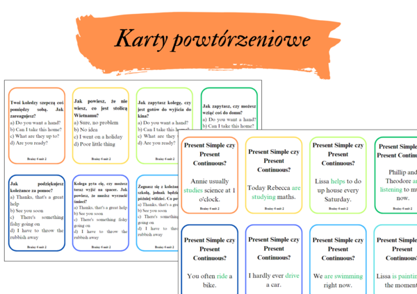 Brainy 6 unit 2 - karty powtórzeniowe