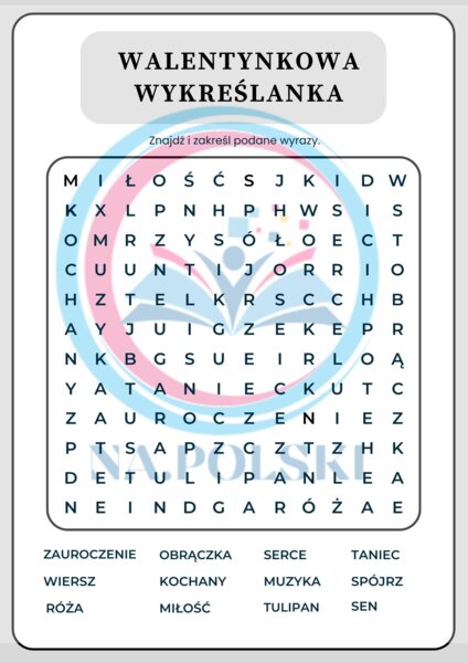 Walentynkowa wykreślanka
