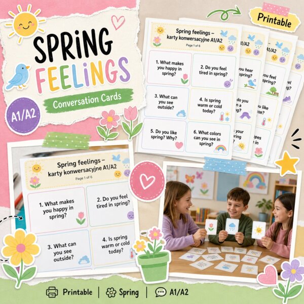 Spring feelings — karty konwersacyjne A1/A2