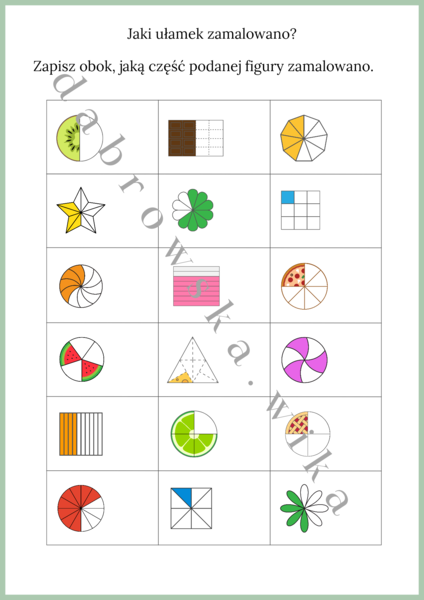 Jaki ułamek zamalowano?