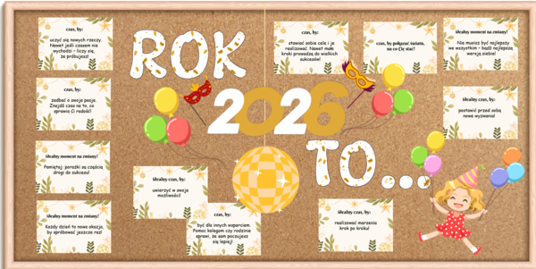 Gazetka na Nowy Rok 2026 - Hasła Motywujące