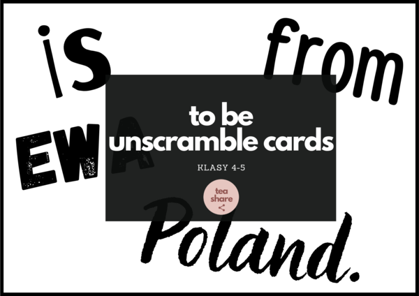 To Be - UNSCRAMBLE CARDS