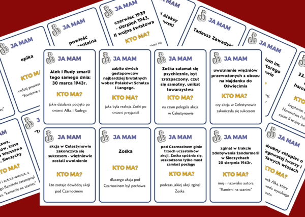 Ja mam… Kto ma…? "KAMIENIE NA SZANIEC"