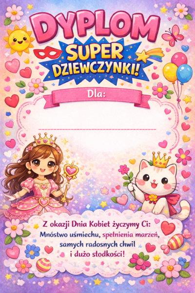 Dzień Kobiet- medale i dyplomy