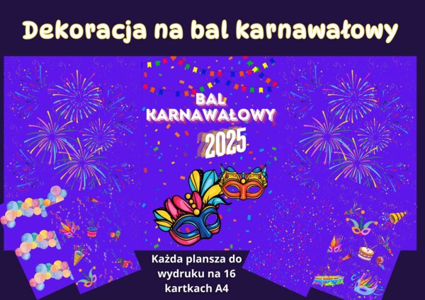 Dekoracja XXL na bal karnawałowy