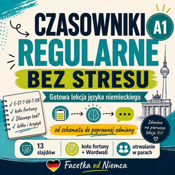 Czasowniki regularne bez wkuwania – gotowa lekcja niemieckiego A1 | Verben Tour