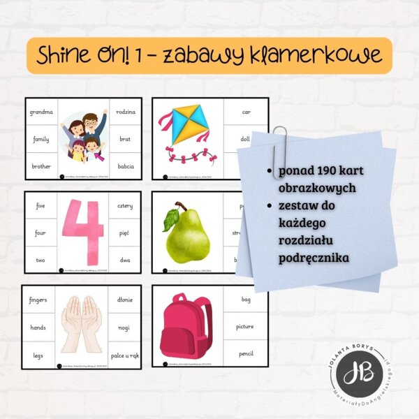 Shine On 1 - ZABAWY KLAMERKOWE (wersja do druku + 8 prezentacji mp4)