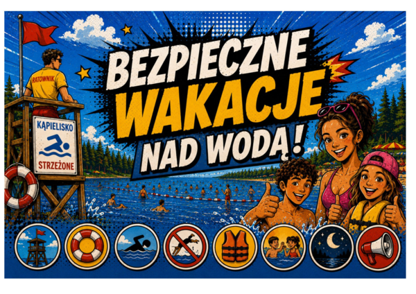 Gazetka "Bezpieczeństwo nad wodą".