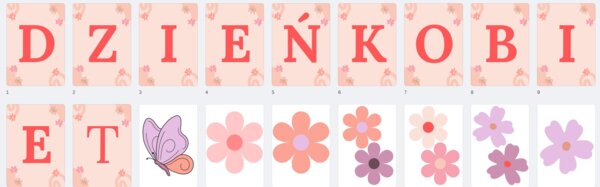 Dzień Kobiet - Girlanda, kwiaty