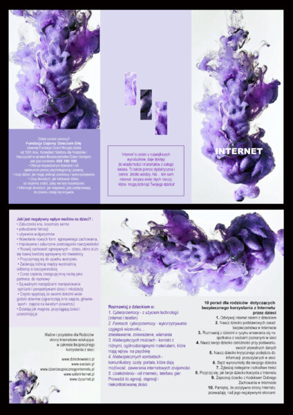 Ulotka informacyjna – Bezpieczeństwo dzieci w internecie