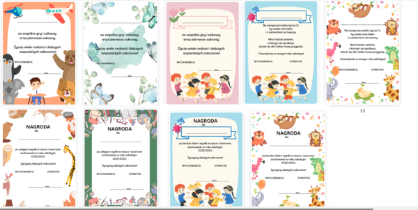 WKLEJKI DO KSIĄZEK - PRZEDSZKOLE, SZKOŁA, - WZORY WIDOCZNE NA ZDJĘCIU