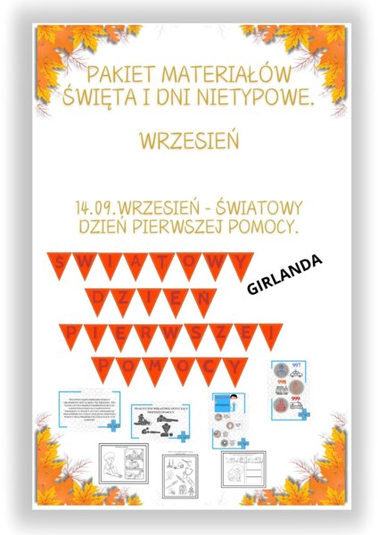 PAKIET MATERIAŁÓW NA WRZESIEŃ WEDŁUG KALENDARZA ŚWIĄT I DNI NIETYPOWYCH.