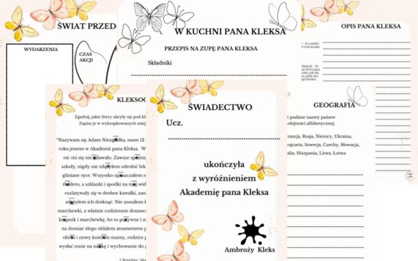 "Akademia pana Kleksa" - cykl lekcji, karty pracy + prezentacja gratis