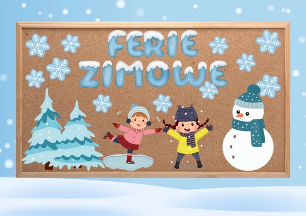 ❄️ DEKORACJA NA GAZETKĘ - FERIE ZIMOWE XXL ❄️