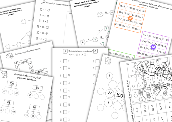 Zestaw matematyczny dla klas 1-3