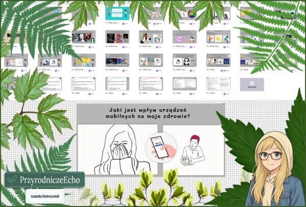 Prezentacja multimedialna w genial.ly „Jaki jest wpływ urządzeń mobilnych na moje zdrowie?”. Edukacja zdrowotna. Klasa 6. Dział „Moje działania w sieci”.