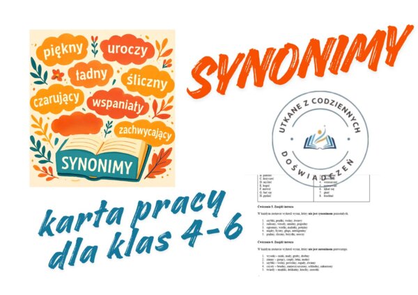 KARTA PRACY – SYNONIMY I ANTONIMY. Klasy 4-6