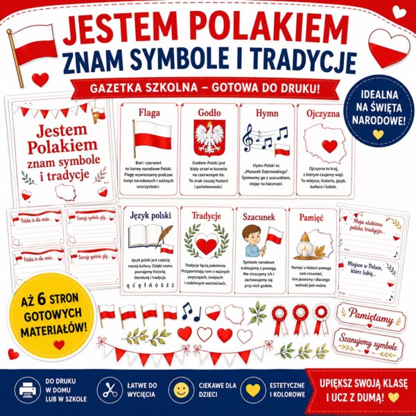 Gazetka. Jestem Polakiem - znam symbole i tradycje