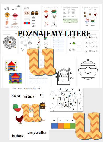 Litera U -  zadania dla zerówki i przedszkola